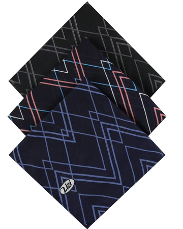 Lizi Headwear AZZNACF Navy/Colorful Zig Zag Pre-Tied Bandanna with Full Grip myselflingerie.com